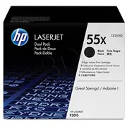 Hp Laserjet 55X Black Doublepack  Ce255Xd toneris