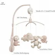 Jaunums Babys only muzikālais karuselis  dzīvnieki 0 Old pink/ Warm linen Bo-815.023.061.50 Bo 815.023.061.50