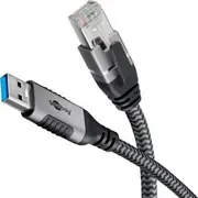 Kabel Usb Goobay Usb-A - Rj-45 3 m Czarno-Srebrny 70499 4040849704994  Joinedit62834891 kabelis