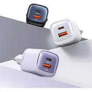 Ladowarka Usams Lad. siec. Cc254 30W Gan Usb-C/Usb-A Fast Charging Hc Series fioletowy/purple Cc254Tc03 13686336 6958444910611  Joinedit62888543 iekārtas lādētājs