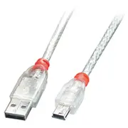Lindy 41780 Usb Cable 0.2 M 2.0 A Mini-Usb B Transparent  4002888417808 kabelis