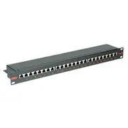 Roline Kat. 6 / Class E 48 30Cm 19-Patchpanel  24P geschirmt schwarz 26.11.0361 7611990182435