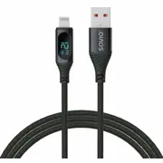 Savio Usb - Lightning cable with display  Cl-173 1 m black Cl 173 Savkabelcl-173 kabelis