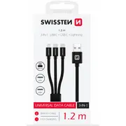 Swissten 3In1 Textile Vads 1.2M 72501103 8595217481541  Joinedit57395332