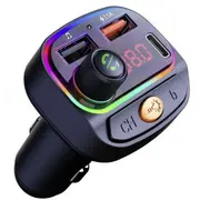 Swissten Rgb Bluetooth Fm Transmitteris 2X Usb / Usb-C 20114031  8595217491175 transmiteris