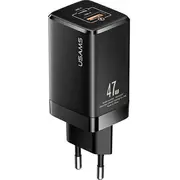 Usams Ład. siec. T41 Usb-CUsb Gan 47W PdQc Only head Fast Charging czarnyblack Cc137Tc01 Us-Cc137  6958444971131 iekārtas lādētājs