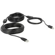 Usb Kabel Delock A - B St/St 20.00M aktiv sw  De 83557 kabelis