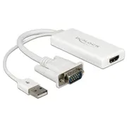 Vga Adapter Delock D-Sub15  Usb - Hdmi St/St/Bu 62460