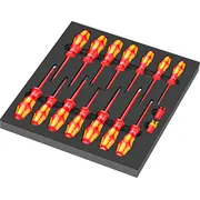 Zestaw narzedzi Wera 9711 foam insert Vde screwdriver set 1  16 pieces Black/Grey in for workshop trolley 05150102001