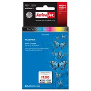 Activejet Aeb-1285N Ink Replacement for Epson T1281  T1282 T1283 T1284 black magenta cyan yellow Aeb 1285N