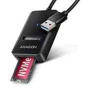 Axagon Adm2-Am Usb-A 10Gbps - M.2 Nvme  Sata Ssd adapter kabelis 10Cm enclosure Black Adm2 Am adapteris