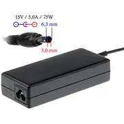 Barošanas bloks Akyga for notebooka Ak-Nd-14 15V 5A 75W 6.33.0  Ak Nd 14 5901720130778 portatīvo datoru lādētājs