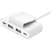 Belkin 4-Port-Usb Splitter 2Mcab 2Xusb-C/2Xusb-A w Buz001Bt2Mwhb7  kabelis vads