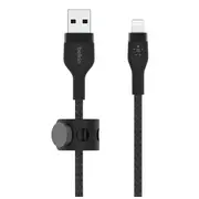 Belkin Flex Lightning/Usb-A 3M mfi cert.  black Caa010Bt3Mbk kabelis vads