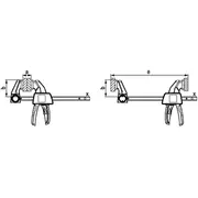 Bessey 2X one-hand clamp Ezs 110/40 - Ezs11-4Set  Ezs11 4Set kabatas lukturis
