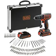 Blackdecker Bdcdc18Bafc cordless screw driller incl. case  2 Batteries 1.5Ah