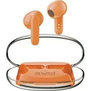 Bluetooth Headphones 5.3 T85 Enc Tws orange  Awe000175 austiņas