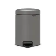 Brabantia atkritumu tvertne ar pedāli Newicon  5L Mineral Concrete Grey 126284