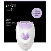 Braun Epilator  Se3-000 Silk epil 3 Number of power levels 2 White/Purple 7500435224970 1248909 Brn3000 Se3000 Epilators