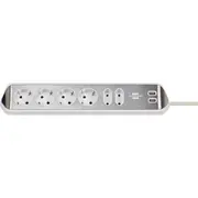 Brennenstuhl estilo Corner 6-Way Extension Lead  white 1153590620 elektrības pagarinātājs