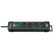 Brennenstuhl Extension Lead 4-Fold Premium-Line 1 8M black  1951140100 4007123623983 N951140100 elektrības pagarinātājs
