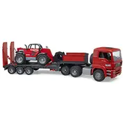 Bruder Man Tga low loader with Manitou telehandler Mlt 02774  4001702027742 4080202-2688 8282135 Br-02774 Rotaļu auto un modeļi