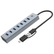 Conceptronic Usb-Hub 7-Port 3.0/C-7X3.0 Typc 5Gbps o.Nz gr  Hubbies21G Usb centrmezgli