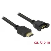Delock 85463 0.5M Hdmi Type A Standard Black Hdmi-...  kabelis video audio