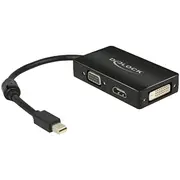 Delock Adapter Minidisplayport - Vga/Hdmi/Dvi Black  62631 kabelis video audio