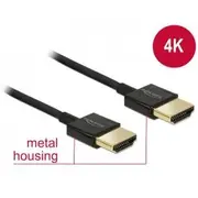 Delock Cable High Speed Hdmi with Ethernet A male  3D 4K 4.5M Slim De 84775 kabelis video audio