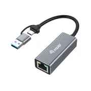 Equip Adapter Usb-C - Rj45 10/100/1000/2500 Mbps  Usb-A 133495 adapteris