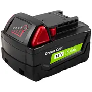 Green Cell Battery for Milwaukee M18 18V 5Ah Replacement B5 4932430483  Ptml18V5