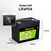 Green Cell Cube Lifepo4 50Ah 12.8V 640Wh Lithium Iron Phosphate Battery for Camper  Golf Cart Wind Power Plant Lfpgc12V50Ah 85076000 Joinedit62796776
