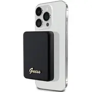 Guess Powerbank indukcyjny 15W Gupbm5Algsgk 5000Mah czarnyblack Magsafe Metal Script Logo  13295914 155214-Uniw 3666339172138 Gsm178290 Gue003265-0 mobilā uzlādes iekārta