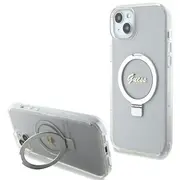 Guess Ring Stand Script Glitter Magsafe Back Case Aizsargapvalks Priekš Apple iPhone 15 Plus  Guhmp15Mhrsgsd Gue003312 Gue003312-0 maciņš apvalks mobilajam telefonam