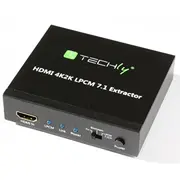 Hdmi 4K audio extractor Spdif Toslink  4X Jack 3.5Mm Lpcm 5.1Ch / 7.1Ch 025756 5802498 Idata Hdmi-Ea74K