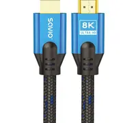 Hdmi M v2.1 cable  5M 8K copper blue-black golden tips Savio Cl-169 Cl 169 kabelis video audio