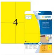 Herma 4561 Rechteck yellow 80StckE selbstklebendes Etikett  uzlīmju printeris