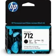 Hp 712 38-Ml Black Designjet Ink  3Ed70A kārtridžs