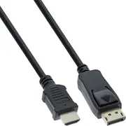 Inline 17183 Displayport zu Hdmi Konverter Kabel Displayport-Stecker auf A-Stecker vergoldet schwarz 3M  1201594 Zudp-017 kabelis vads