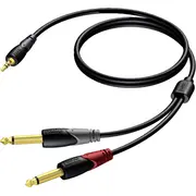 Kabel Procab Jack 3.5Mm - 6.3Mm x2 3M czarny Cla713/3 5414795018518  Joinedit25325717 kabelis video audio