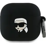 Karl Lagerfeld Silicone Head 3D Case for Airpods 4 - Black  816469 3666339398040 57983124125 Kf002506-0 Kla4Runikk