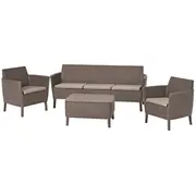 Keter Darza mebelu komplekts Salemo 3 Seater Set bess 29205990587  8711245155425 Dārza mēbeles