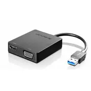 Lenovo Universal Usb 3.0 to Vga/Hdmi Black  Adapter 4X90H20061 kabelis