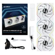 Lian Li Uni Fan Tl Wireless Lcd Lufter  Argb Pwm 3Er-Pack inkl. Controller - 120 mm weis 12Tllcd1W3W Luli-118 ventilators
