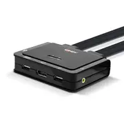 Lindy 2 Port Displayport 1.2  Usb-C Cable Kvm Switch 42346 adapteris
