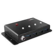 Lindy - hub metal housing 4 ports  43374 Usb centrmezgli