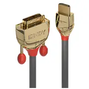 Lindy Gold Line - Videokabel Hdmi / Dvi M bis Dvi-D 2 0M Dreifachisolierung Grau 36195 4002888361958 