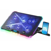 Podstawka chlodzaca Evolveo Ania 9 Rgb  nastavitelny podstavec pro notebook Ania9 portatīvā datora dzesētājs paliknis