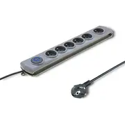 Qoltec 50199 Surge protector 6 sockets 5M  5901878501994 elektrības pagarinātājs